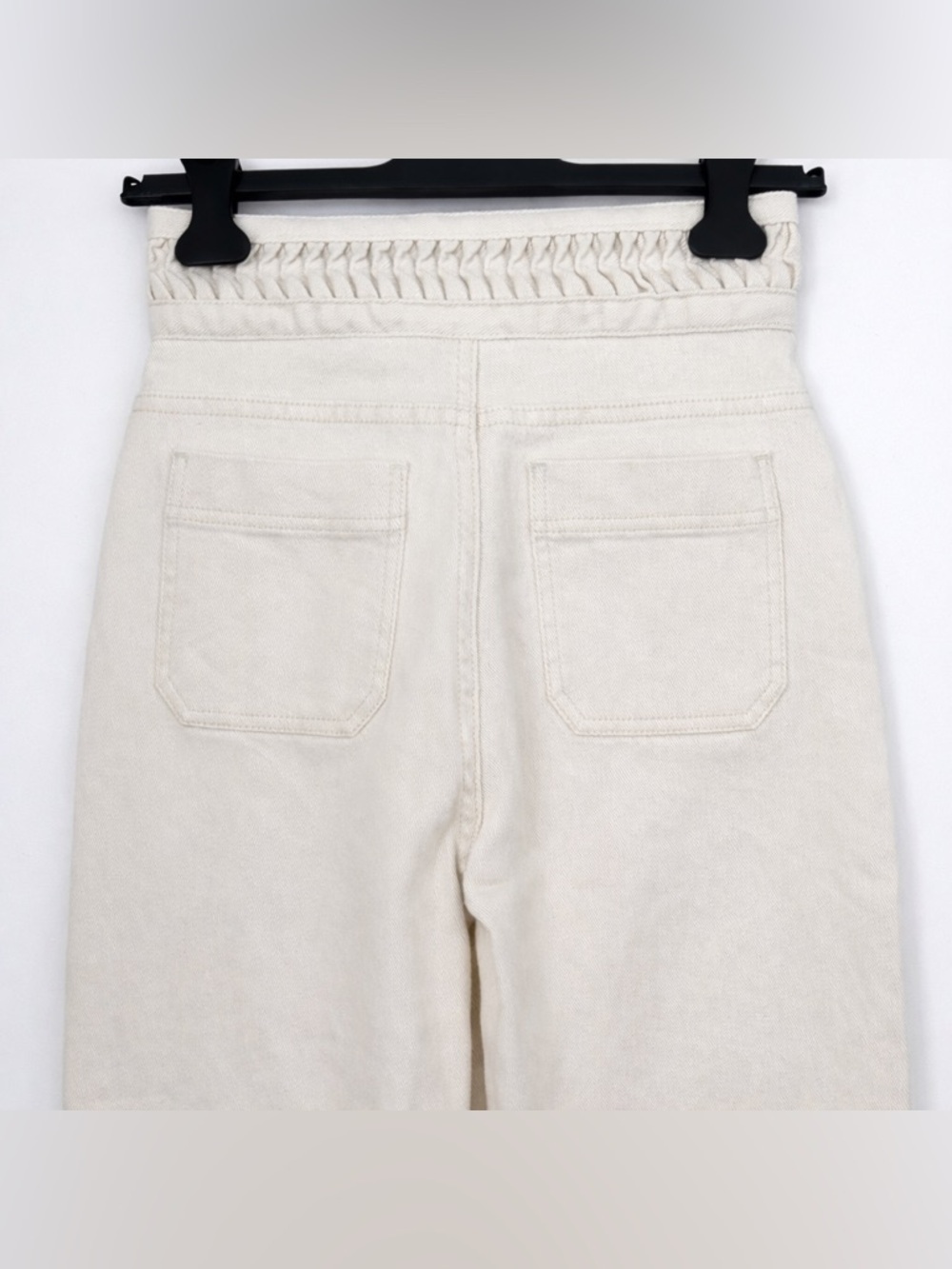 Anthropologie Magali Pascal Birkin Wide Leg Jeans High Rise Beige Size S - Picture 6 of 9